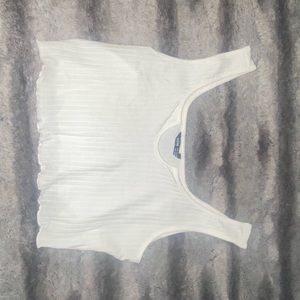 SHEIN white cropped tank X-large